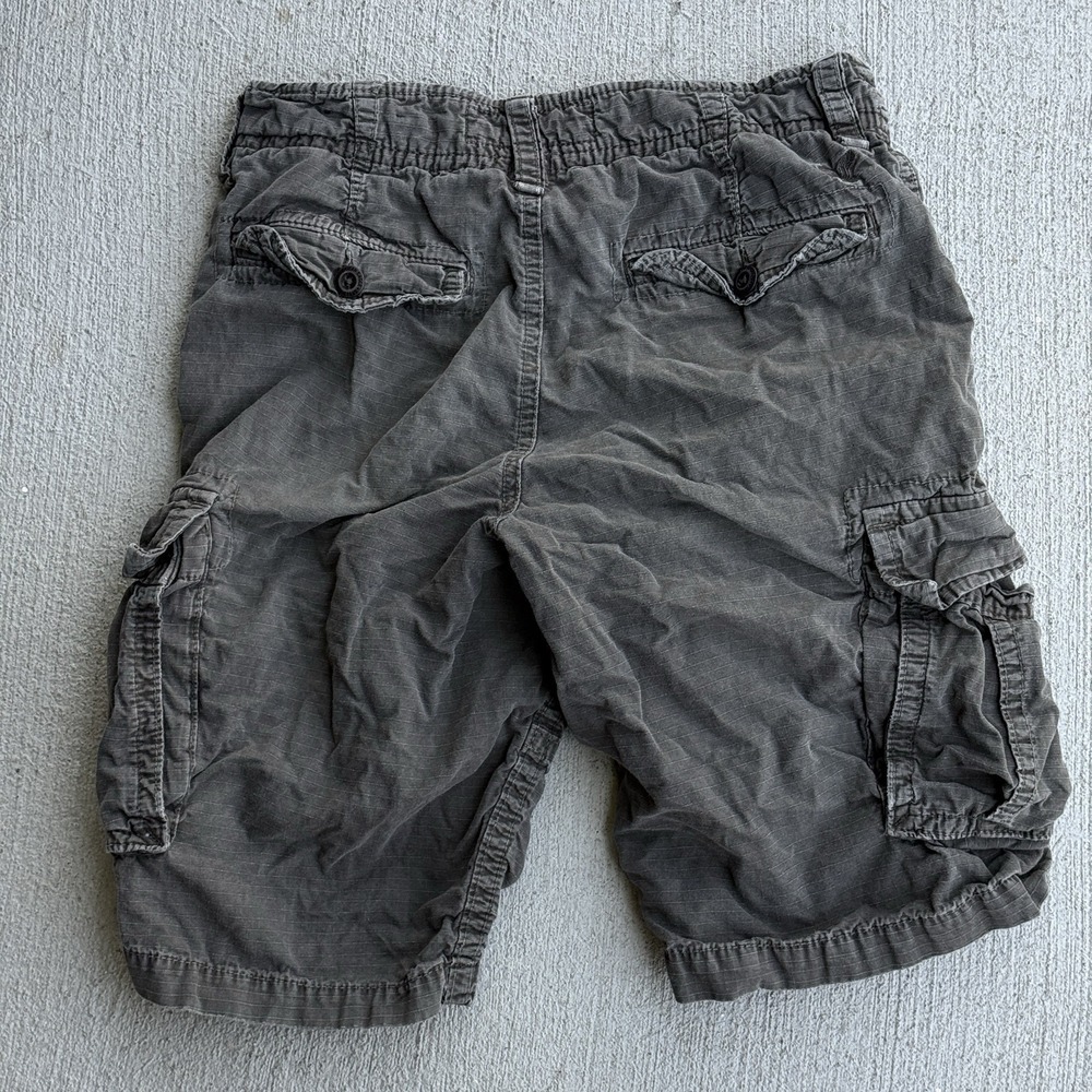 American Eagle Outfitters Cargo Shorts Men's 32 Gray Military Distressed - Picture 7 of 10